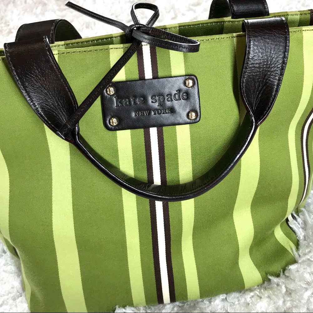 KATE SPADE ♠️- CANVAS PURSE WITH LEATHER TRIM